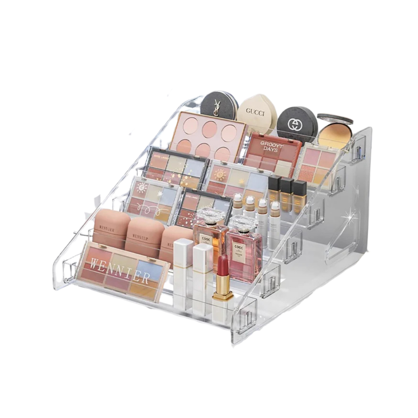 Clear Makeup Organizer – Transparent Beauty & Jewelry Display Box ✨