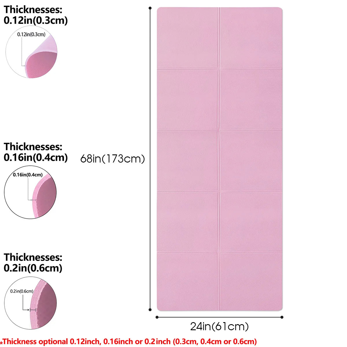Non-Slip Yoga Mat – Pilates & Fitness Exercise Pad