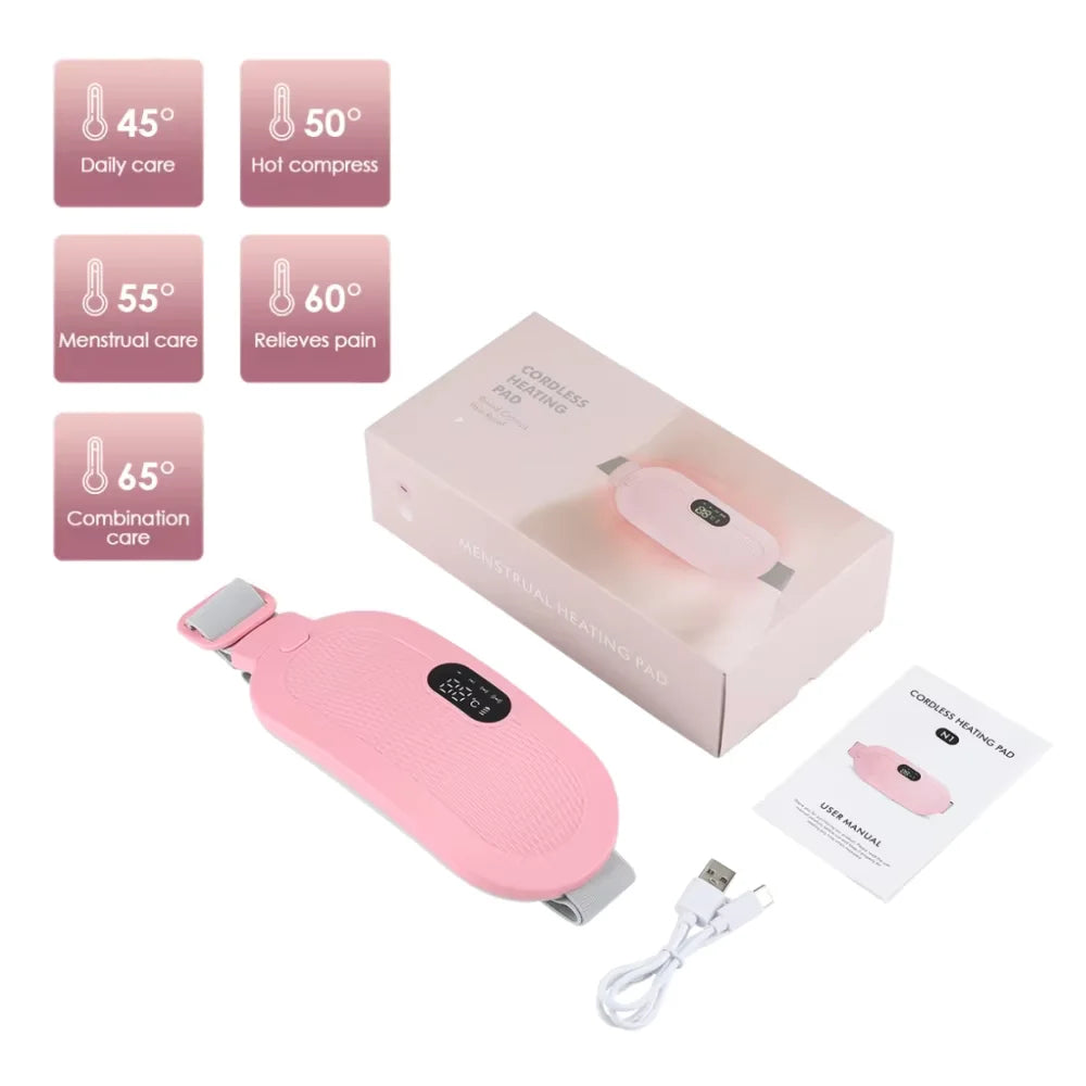 Electric Heating Pad Menstrual Cramp Massager Belt