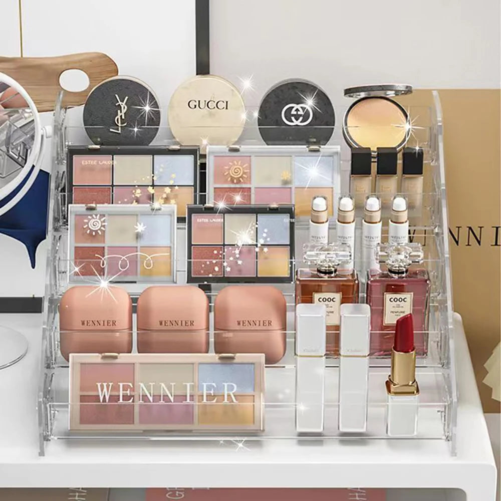Clear Makeup Organizer – Transparent Beauty & Jewelry Display Box ✨