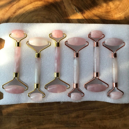Rose Quartz Jade Roller & Gua Sha Set