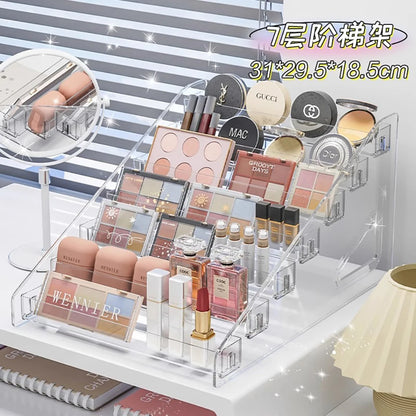 Clear Makeup Organizer – Transparent Beauty & Jewelry Display Box ✨