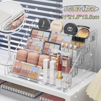 Clear Makeup Organizer – Transparent Beauty & Jewelry Display Box ✨