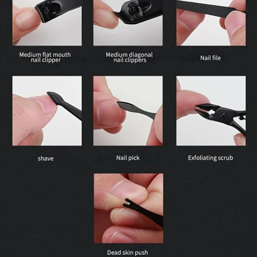 1️⃣ 24 Pcs Manicure & Pedicure Set – Professional Nail Care Kit