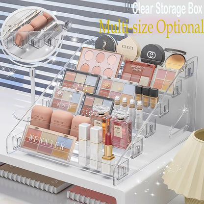Clear Makeup Organizer – Transparent Beauty & Jewelry Display Box ✨